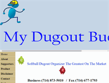 Tablet Screenshot of mydugoutbuddy.com